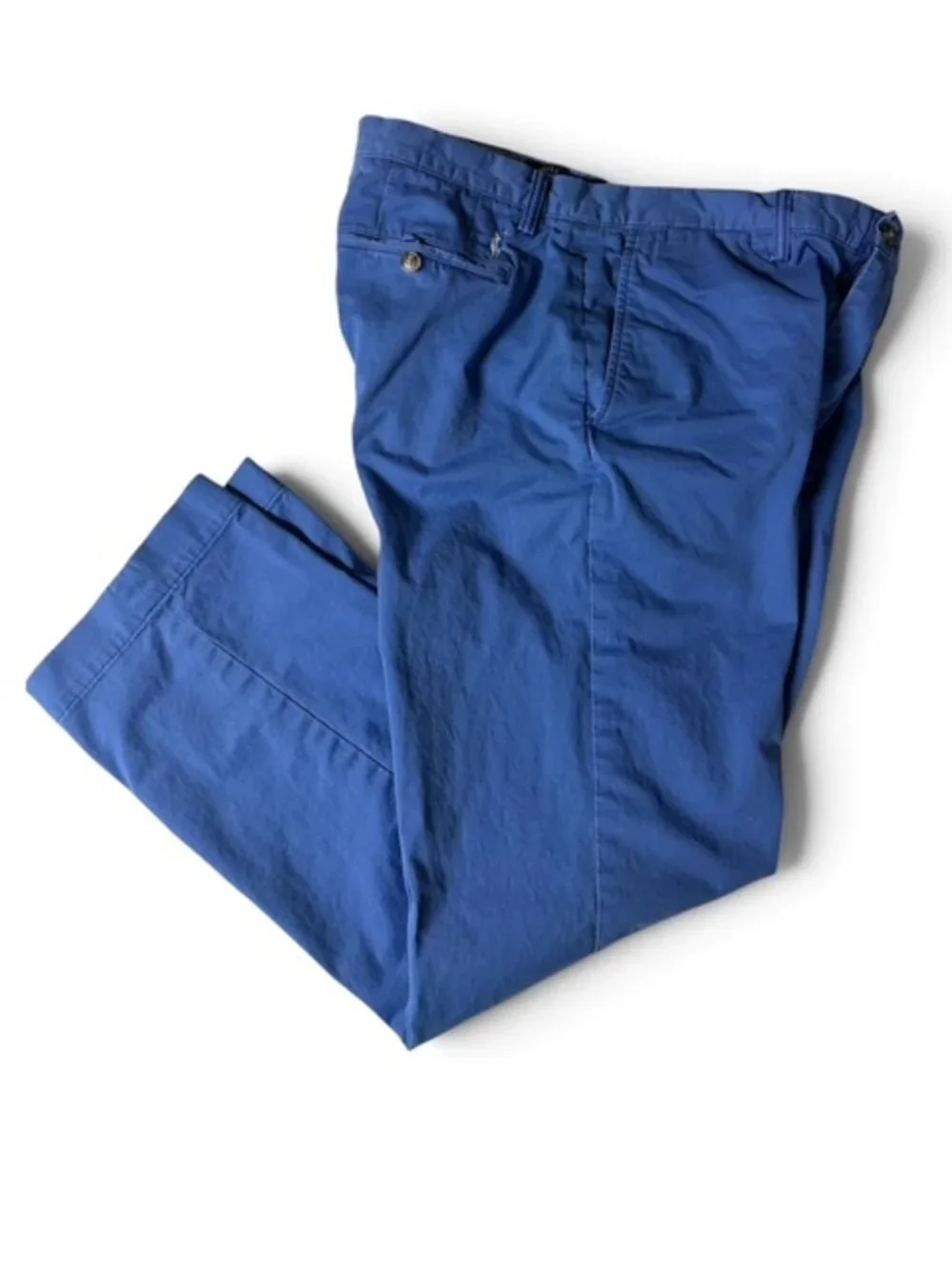 Polo Ralph Lauren Blue Stretch Straight Fit Chino Pants Men's 34x30 Cotton Twill